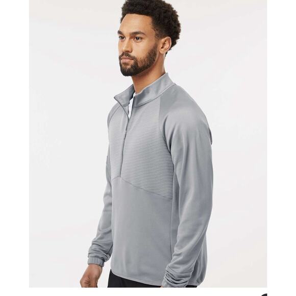 Adidas Quarter-Zip Pullover Grey New With Tags Men’s Large - Picture 2 of 4